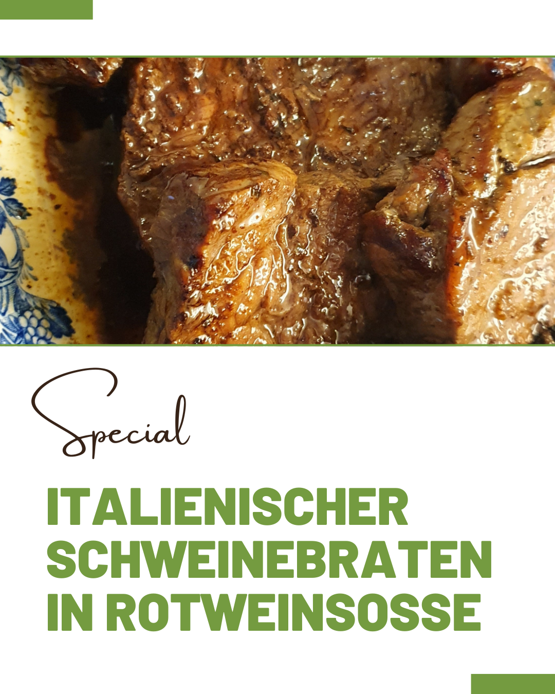 Italienischer Schweinebraten in Rotweinsoße