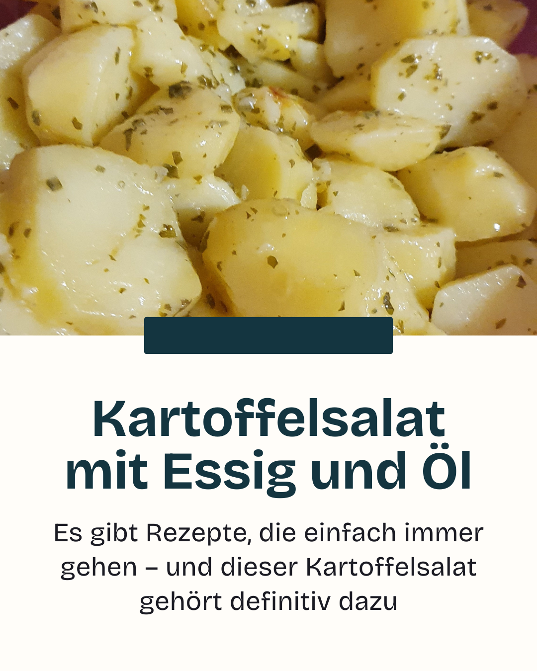 Kartoffelsalat mit Essig und Öl